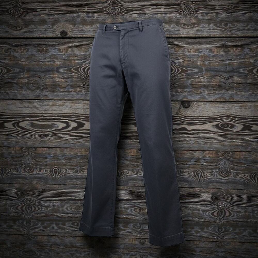 Polo Ralph Lauren Men’s Chino Pants Gray Flat Front Dress Casual Slacks
